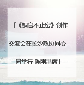 《铜官不止窑》创作交流会在长沙政协同心园举行 陈刚出席