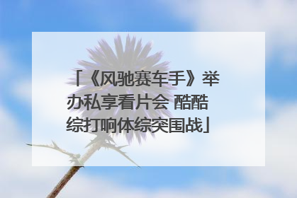 《风驰赛车手》举办私享看片会 酷酷综打响体综突围战