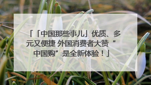 「中国那些事儿」优质、多元又便捷 外国消费者大赞“中国购”是全新体验！