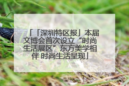 「深圳特区报」本届文博会首次设立“时尚生活展区”东方美学相伴 时尚生活呈现