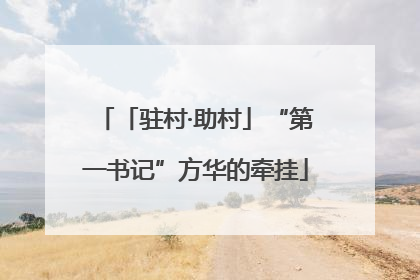 「驻村·助村」“第一书记”方华的牵挂