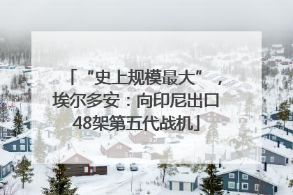 “史上规模最大”，埃尔多安：向印尼出口48架第五代战机