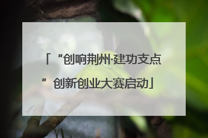 “创响荆州·建功支点”创新创业大赛启动