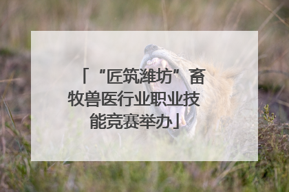 “匠筑潍坊”畜牧兽医行业职业技能竞赛举办