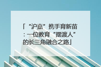 “沪嘉”携手育新苗：一位教育“摆渡人”的长三角融合之路