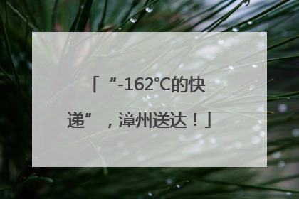 “-162℃的快递”，漳州送达！