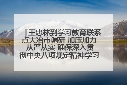 王忠林到学习教育联系点大冶市调研 加压加力 从严从实 确保深入贯彻中央八项规定精神学习教育取得实效