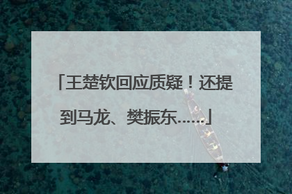 王楚钦回应质疑！还提到马龙、樊振东……