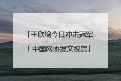 王欣瑜今日冲击冠军！中国网协发文祝贺
