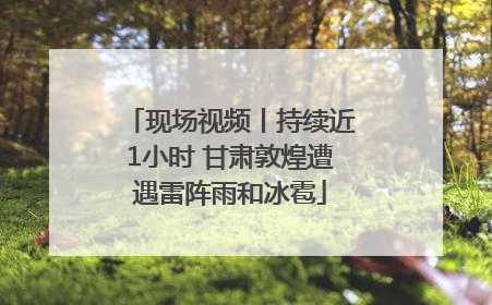 现场视频丨持续近1小时 甘肃敦煌遭遇雷阵雨和冰雹