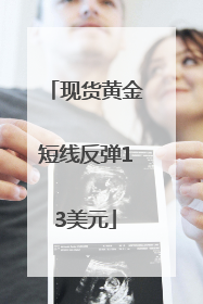 现货黄金短线反弹13美元