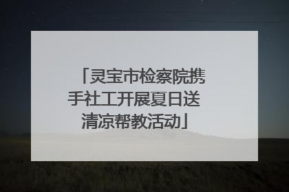 灵宝市检察院携手社工开展夏日送清凉帮教活动
