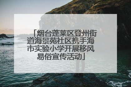 烟台蓬莱区登州街道海景苑社区携手海市实验小学开展移风易俗宣传活动