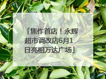 焦作首店！永辉超市调改店6月1日亮相万达广场