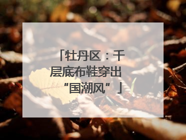 牡丹区：千层底布鞋穿出“国潮风”