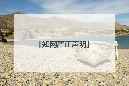 知网严正声明