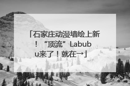 石家庄动漫墙绘上新！“顶流”Labubu来了！就在→
