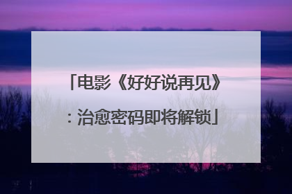 电影《好好说再见》：治愈密码即将解锁