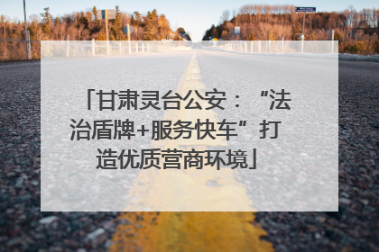 甘肃灵台公安：“法治盾牌+服务快车”打造优质营商环境