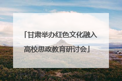 甘肃举办红色文化融入高校思政教育研讨会