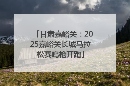 甘肃嘉峪关：2025嘉峪关长城马拉松赛鸣枪开跑