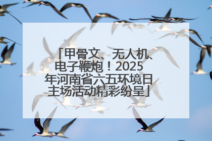 甲骨文、无人机、电子鞭炮！2025年河南省六五环境日主场活动精彩纷呈