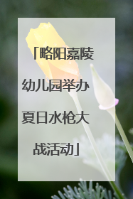 略阳嘉陵幼儿园举办夏日水枪大战活动