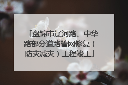 盘锦市辽河路、中华路部分道路管网修复（防灾减灾）工程竣工