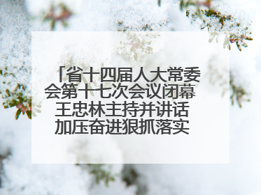 省十四届人大常委会第十七次会议闭幕 王忠林主持并讲话 加压奋进狠抓落实 全力推动支点建设成势见效