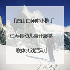 眉山仁师附小携手仁寿县幼儿园开展学联体实践活动