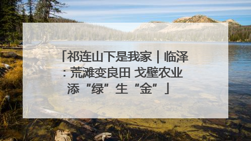 祁连山下是我家｜临泽：荒滩变良田 戈壁农业添“绿”生“金”