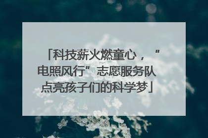 科技薪火燃童心，“电照风行”志愿服务队点亮孩子们的科学梦