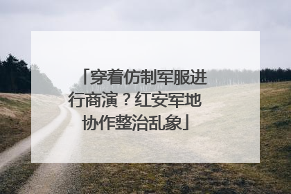 穿着仿制军服进行商演？红安军地协作整治乱象