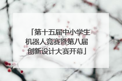 第十五届中小学生机器人竞赛暨第八届创新设计大赛开幕