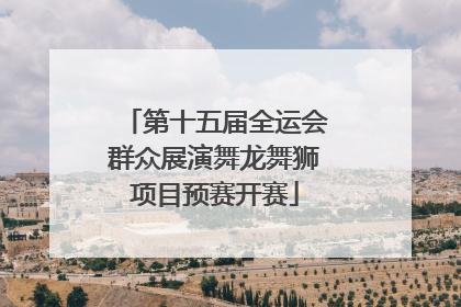 第十五届全运会群众展演舞龙舞狮项目预赛开赛