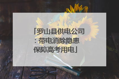罗山县供电公司：带电消除隐患 保障高考用电
