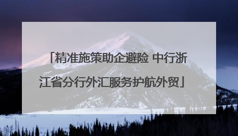 精准施策助企避险 中行浙江省分行外汇服务护航外贸