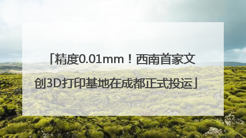 精度0.01mm！西南首家文创3D打印基地在成都正式投运