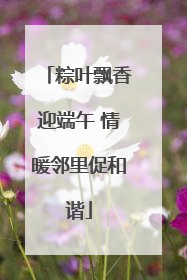 粽叶飘香迎端午 情暖邻里促和谐
