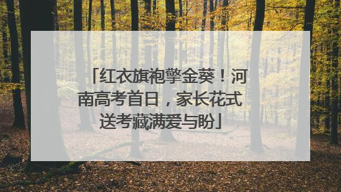 红衣旗袍擎金葵！河南高考首日，家长花式送考藏满爱与盼