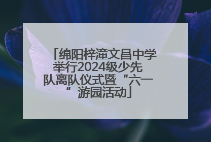 绵阳梓潼文昌中学举行2024级少先队离队仪式暨“六一”游园活动