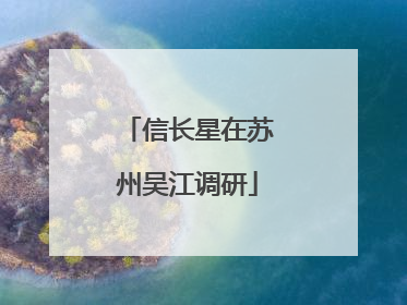信长星在苏州吴江调研