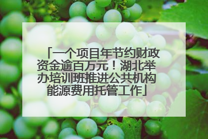 一个项目年节约财政资金逾百万元！湖北举办培训班推进公共机构能源费用托管工作