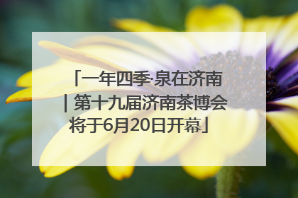 一年四季·泉在济南｜第十九届济南茶博会将于6月20日开幕
