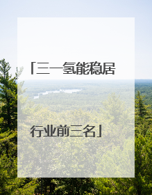 三一氢能稳居行业前三名