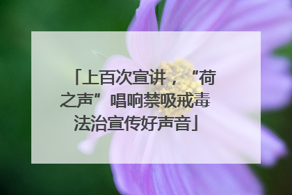 上百次宣讲，“荷之声”唱响禁吸戒毒法治宣传好声音