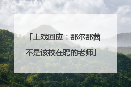 上戏回应：那尔那茜不是该校在聘的老师