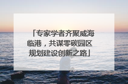 专家学者齐聚威海临港，共谋零碳园区规划建设创新之路