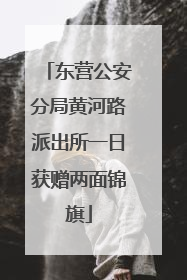 东营公安分局黄河路派出所一日获赠两面锦旗