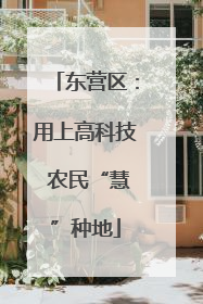 东营区：用上高科技 农民“慧”种地